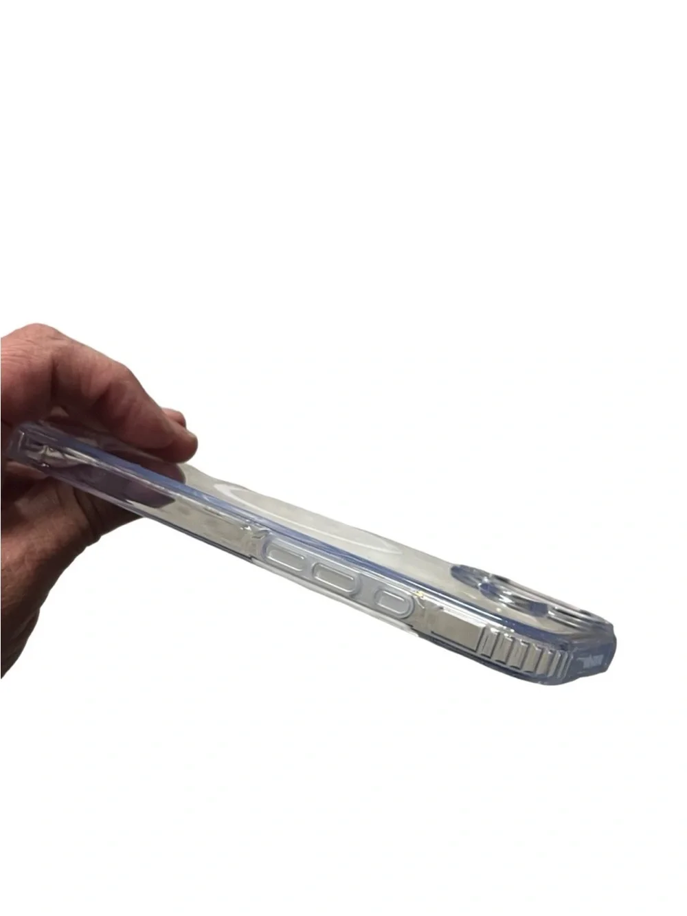tech21 EvoClear Case for 2024 iPhone Plus - Clear with White Accents